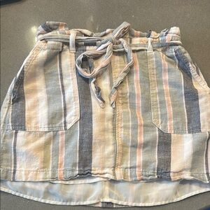 American Eagle Outfitters linen blend striped skirt